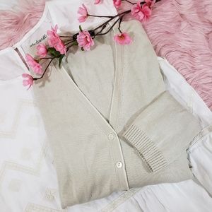 Brooks Brothers Tan Silk Blend Cardigan